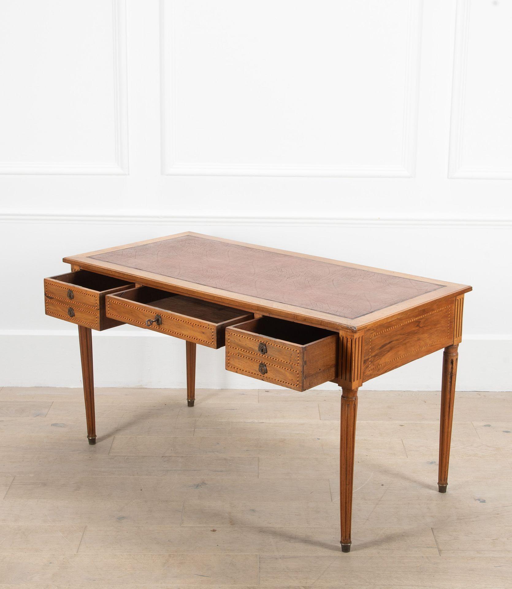 French Provincial 20th Century French Walnut Desk and Chair