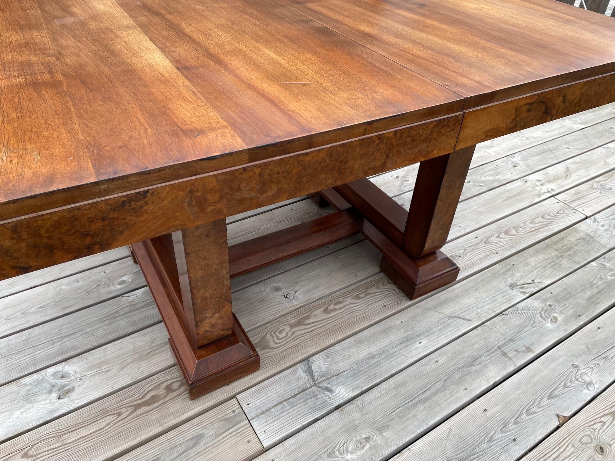 20th Century French Walnut Dining Table, 1940s 6