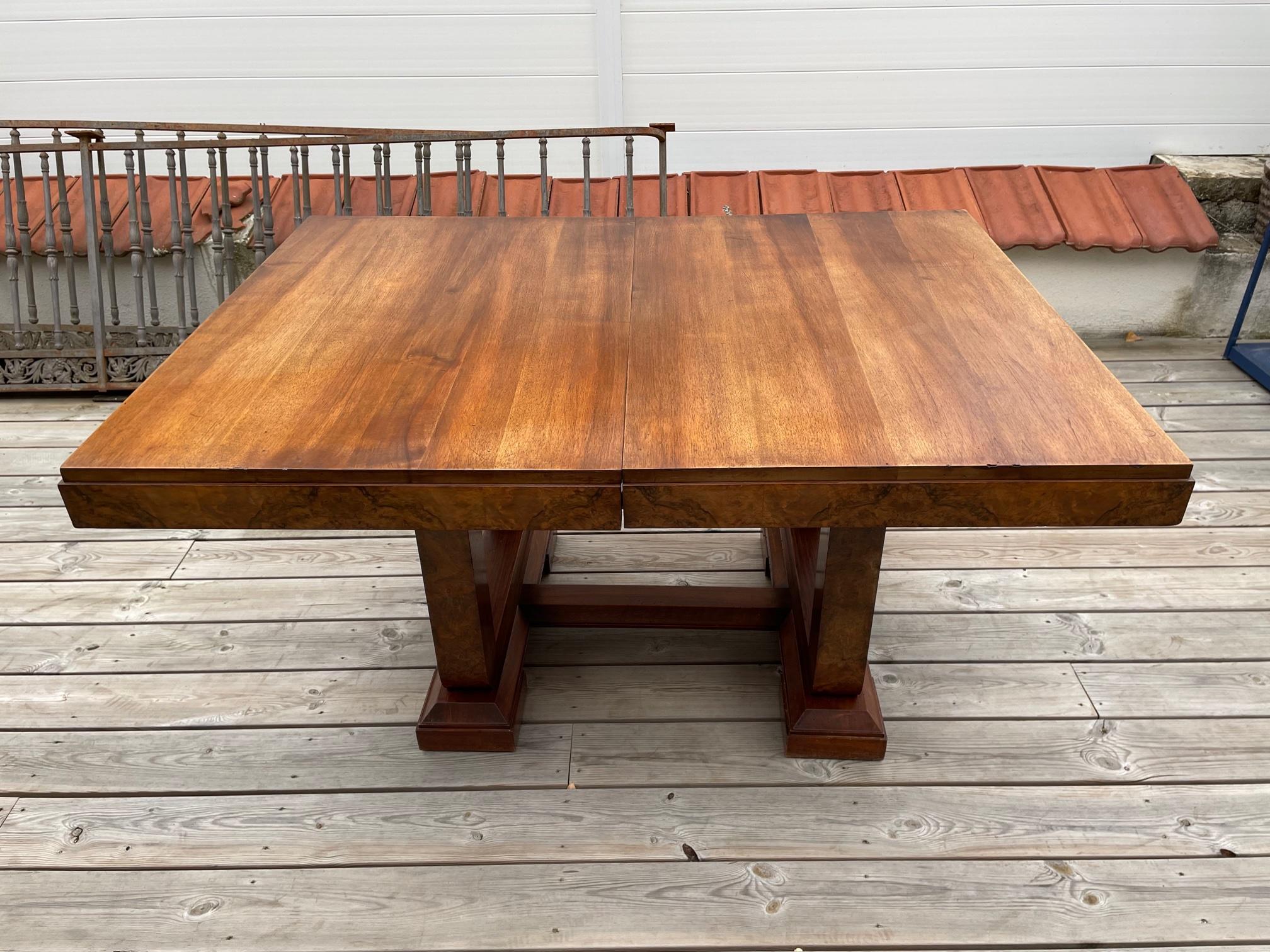Mid-20th Century 20th Century French Walnut Dining Table, 1940s