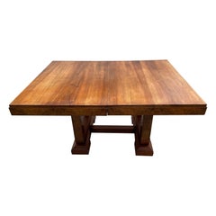 Vintage 20th Century French Walnut Dining Table, 1940s