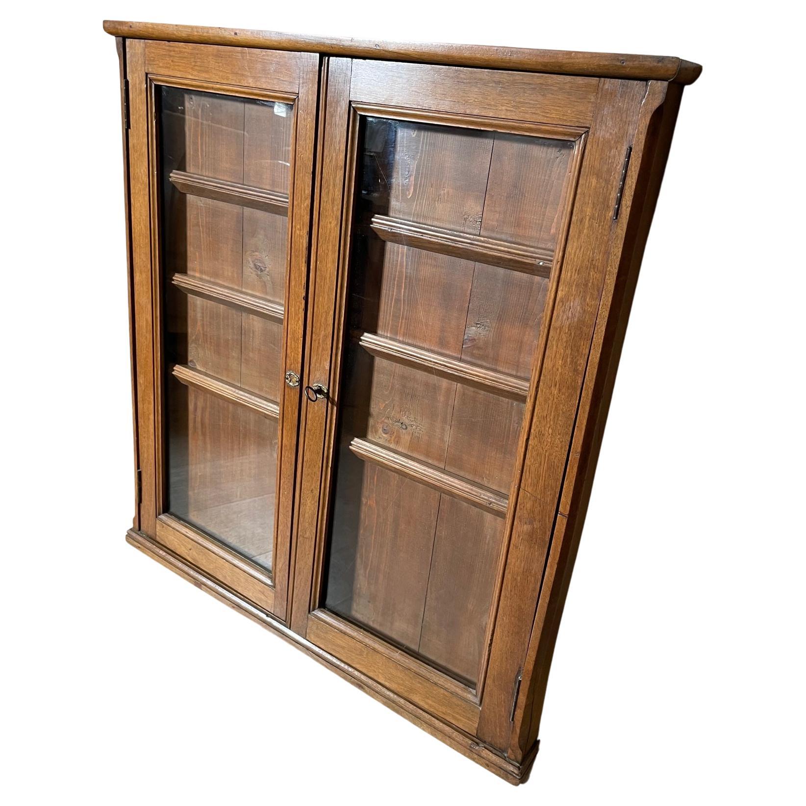 20th Century French Walnut Keys Holder Vitrine, 1920s