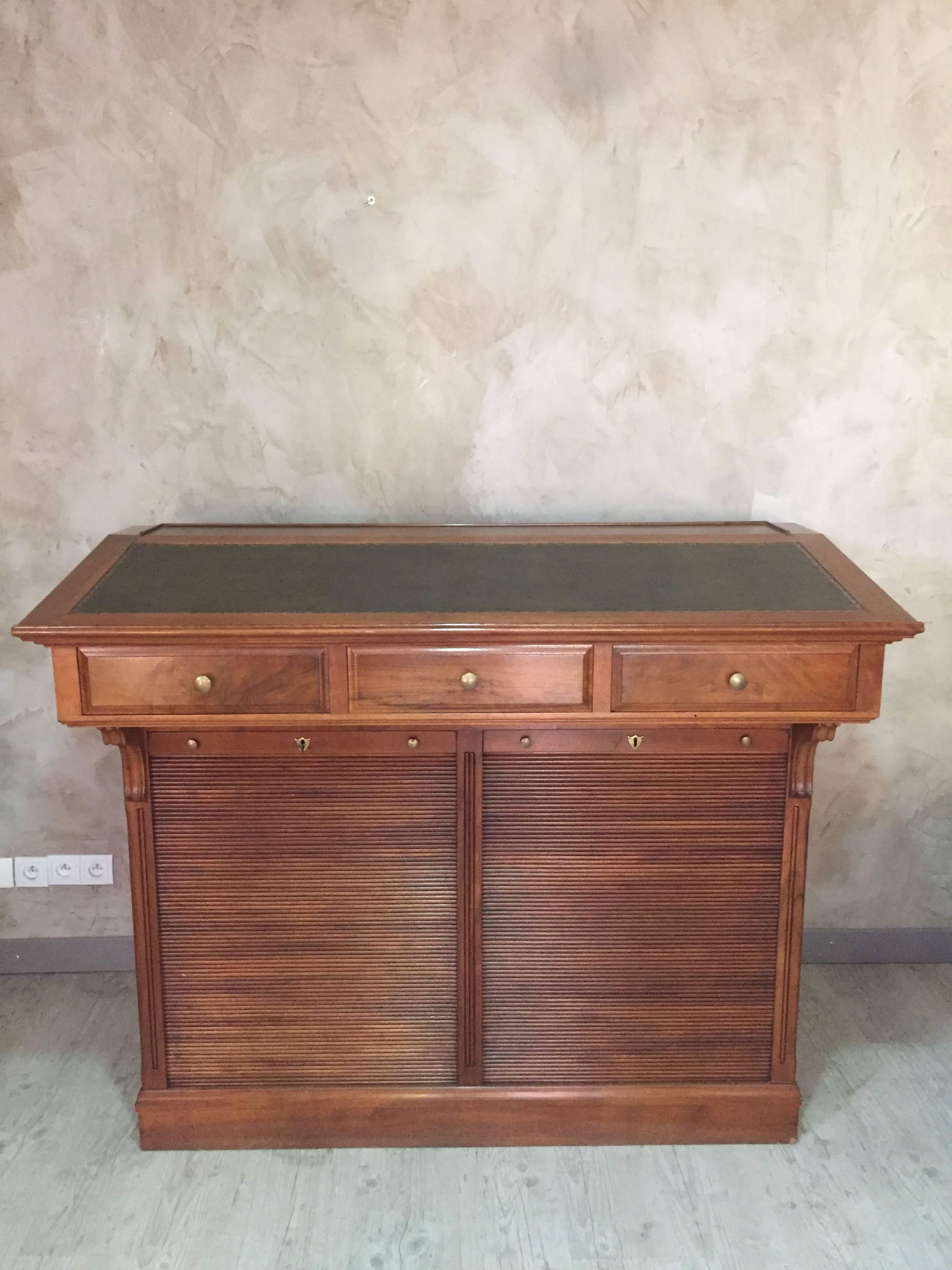 20th Century French Walnut Notary Cabinet, 1920s 5