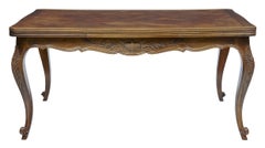 20th Century French Walnut Parquetry Extending Dining Table