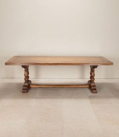 20th Century French Walnut Refectory Table in the 18th Century Style