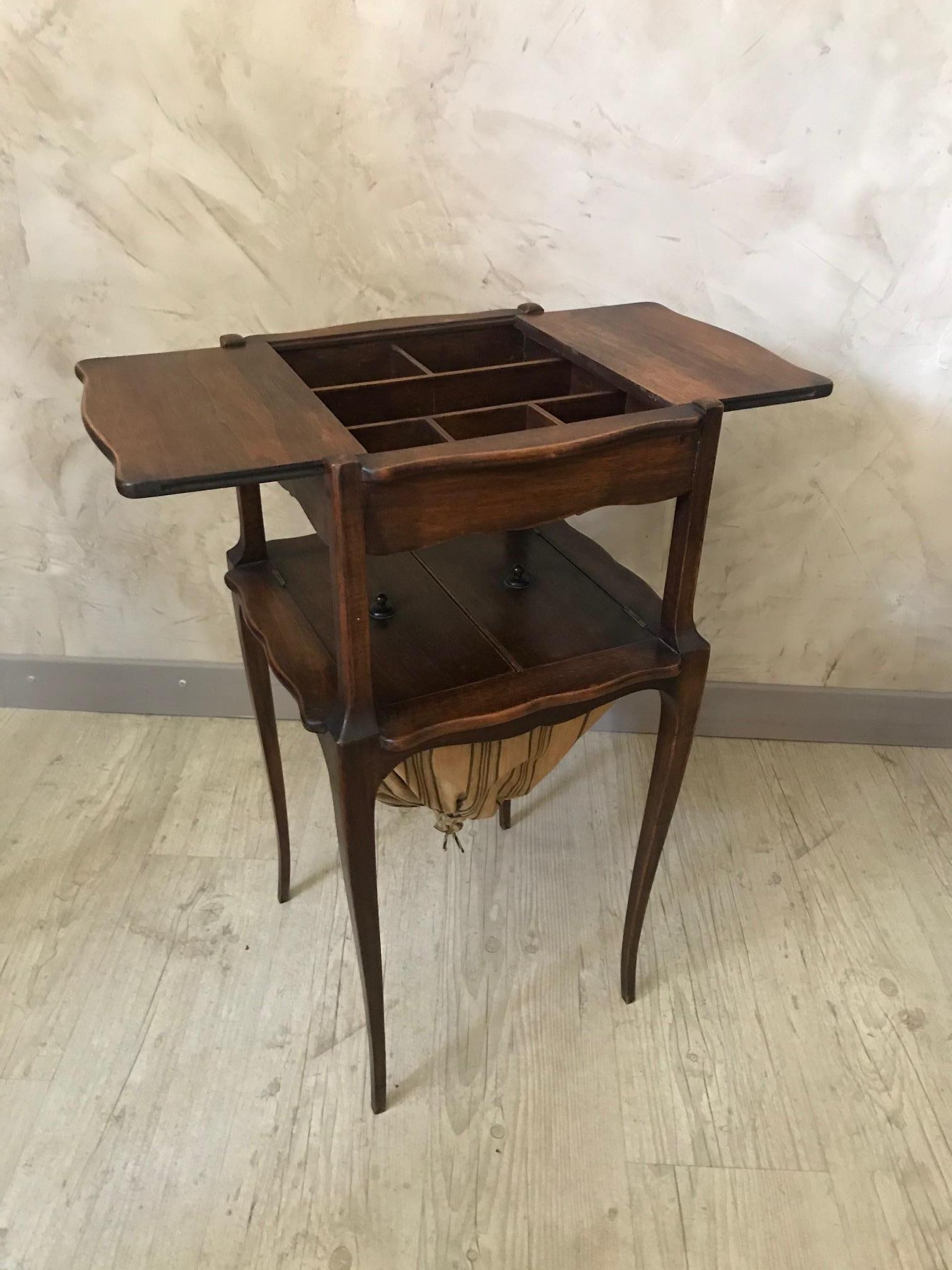 Early 20th Century 20th Century French Walnut Sewing Table, 1920s