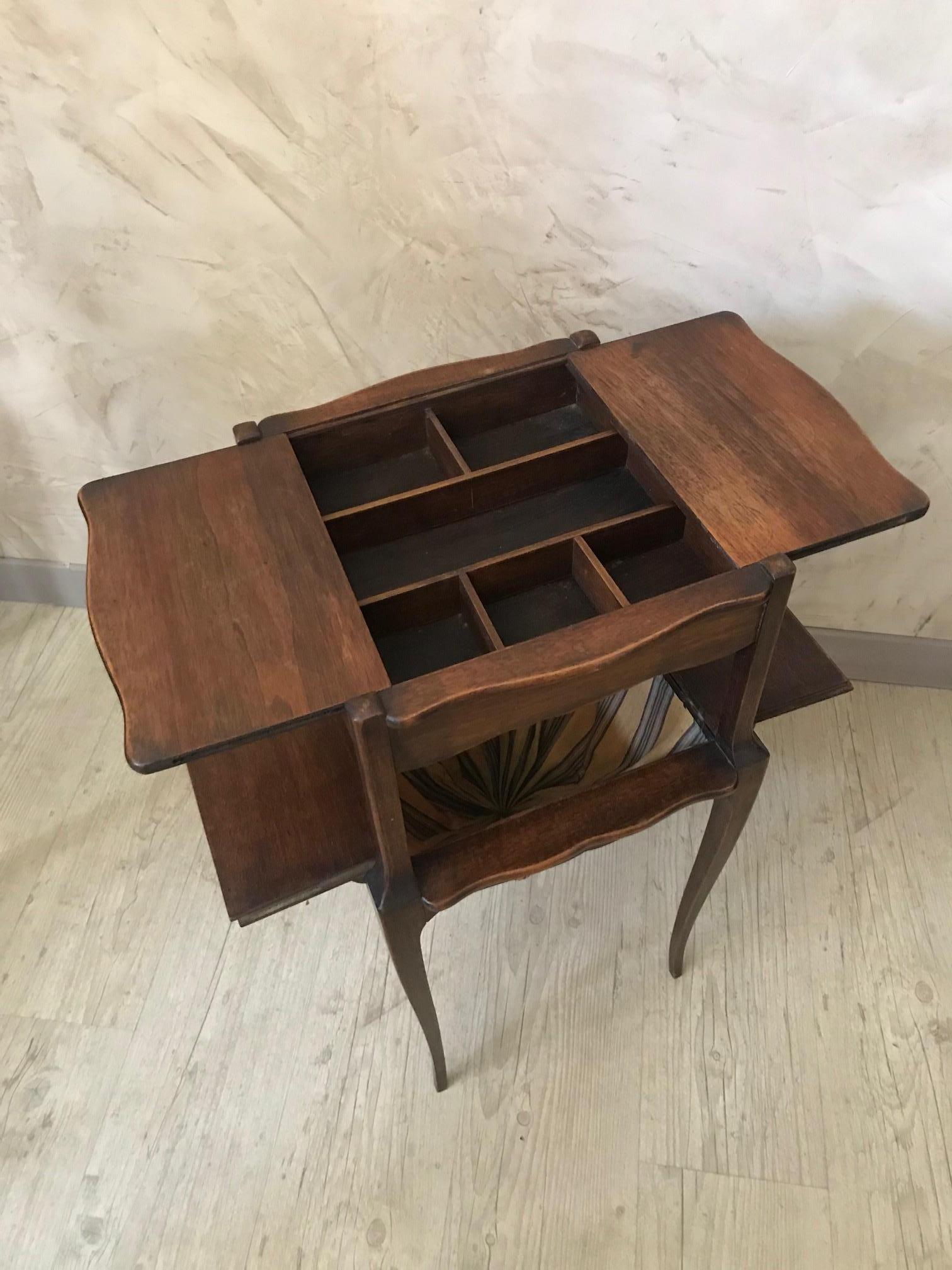 20th Century French Walnut Sewing Table, 1920s 1