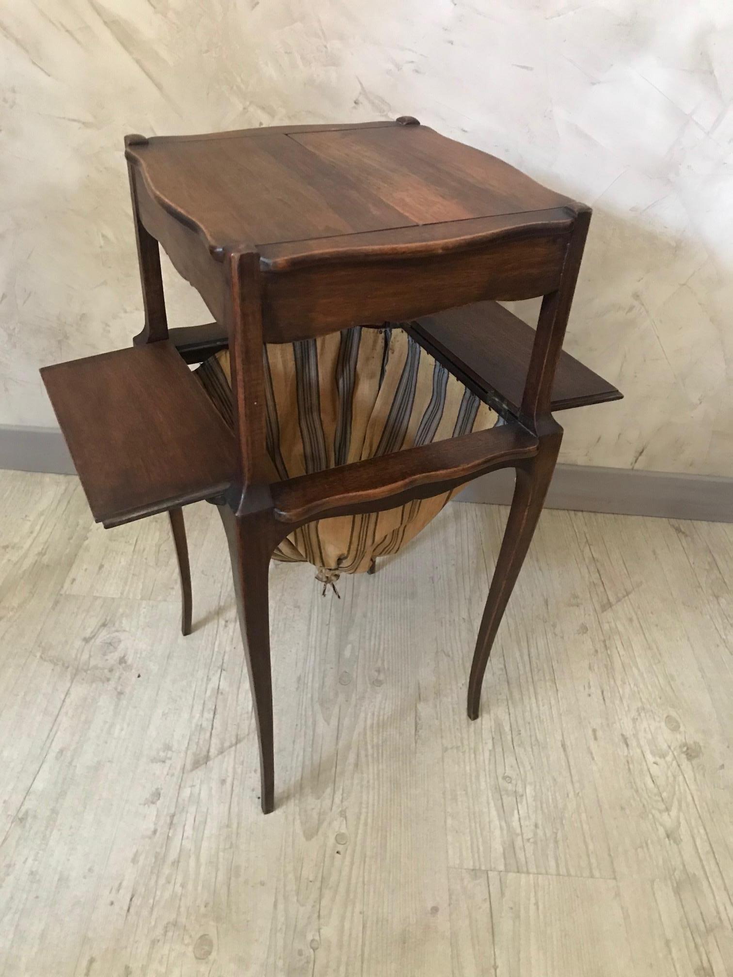20th Century French Walnut Sewing Table, 1920s 3