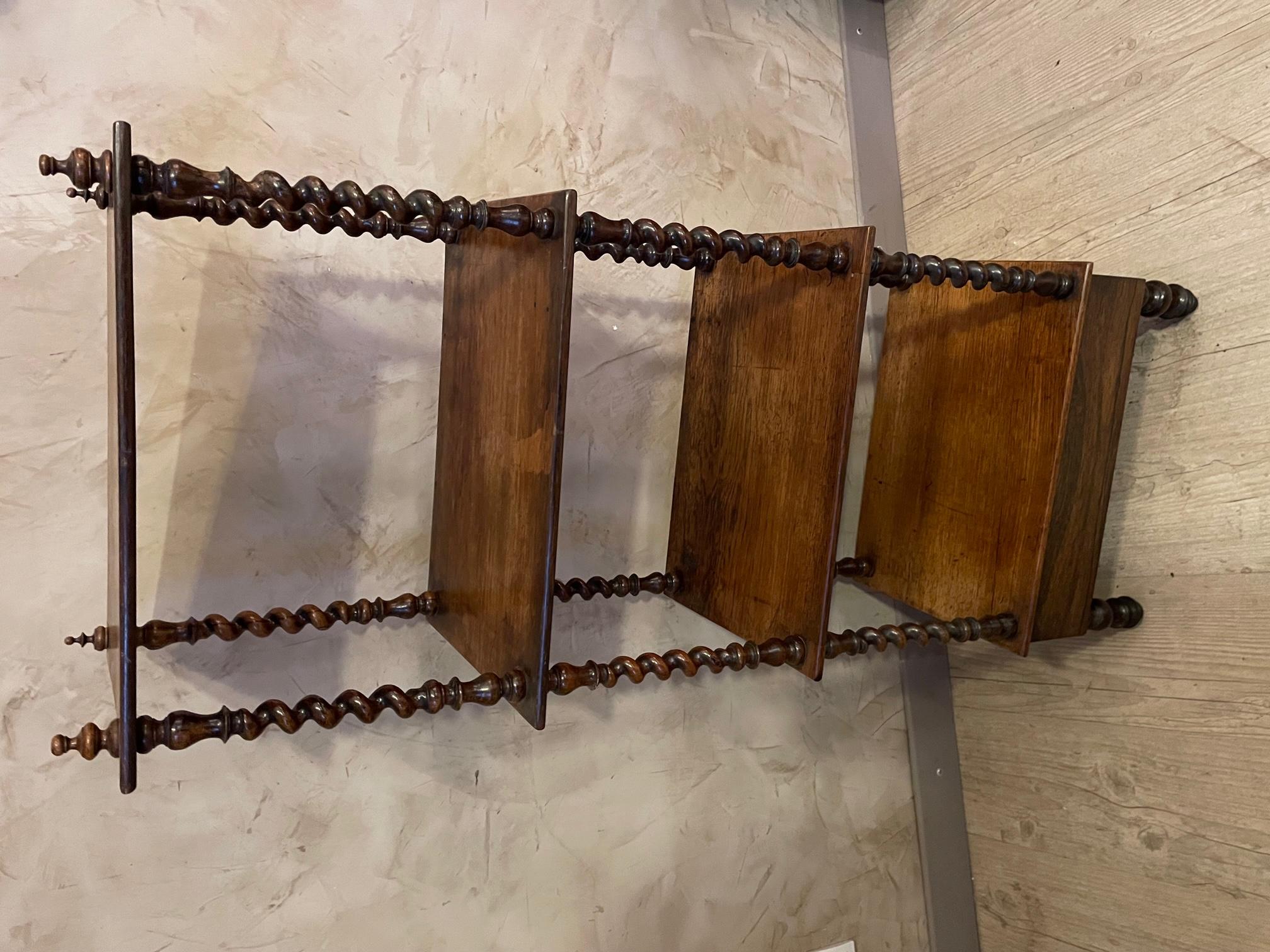 20th Century French Walnut Shelve on a Base, 1900s For Sale 7