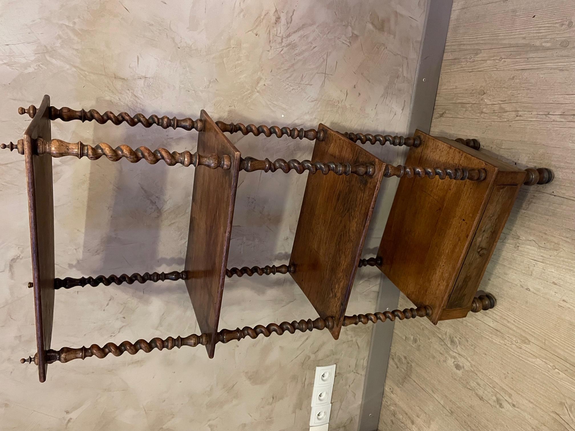 Early 20th Century 20th Century French Walnut Shelve on a Base, 1900s For Sale