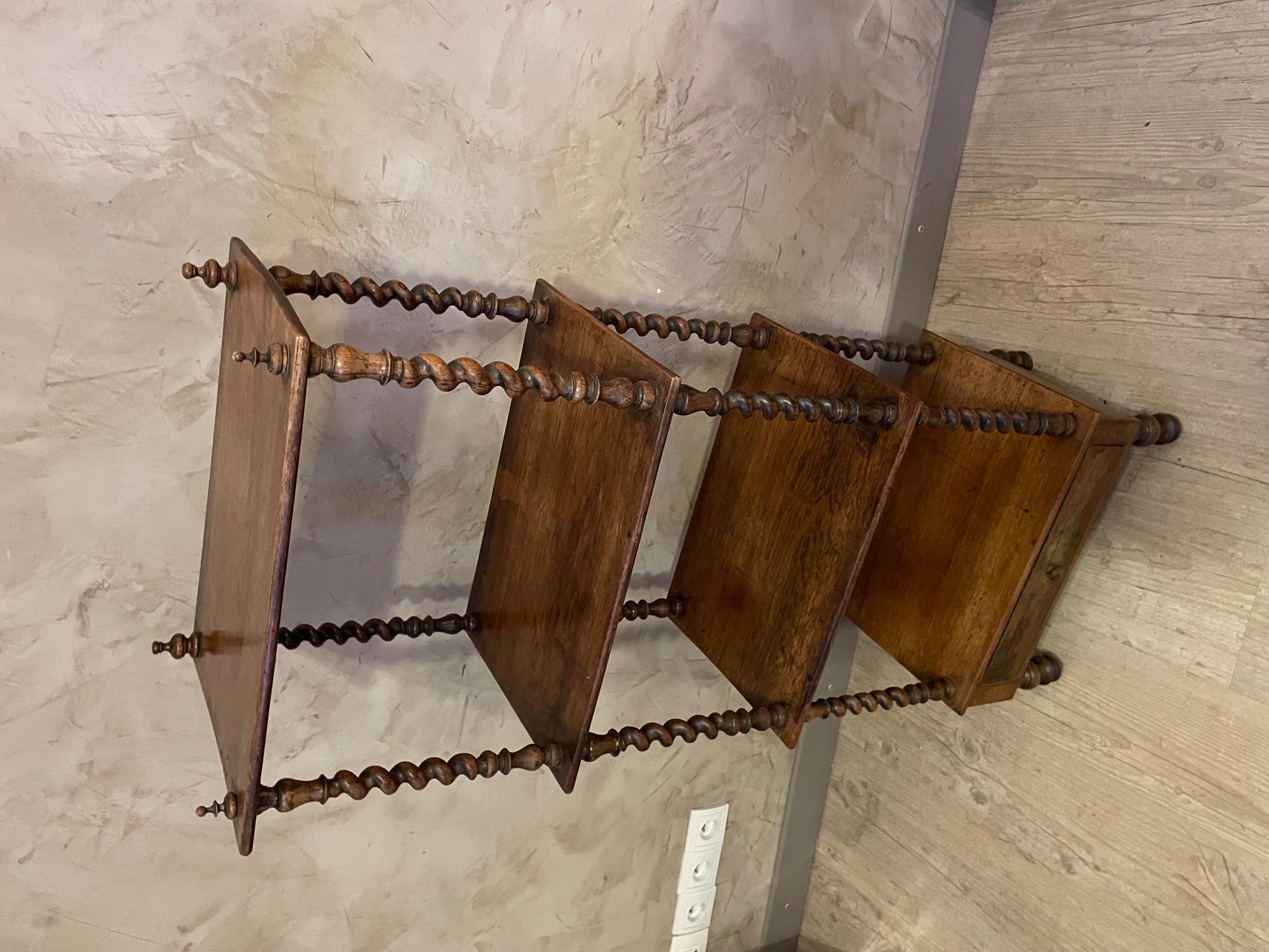 20th Century French Walnut Shelve on a Base, 1900s For Sale 1