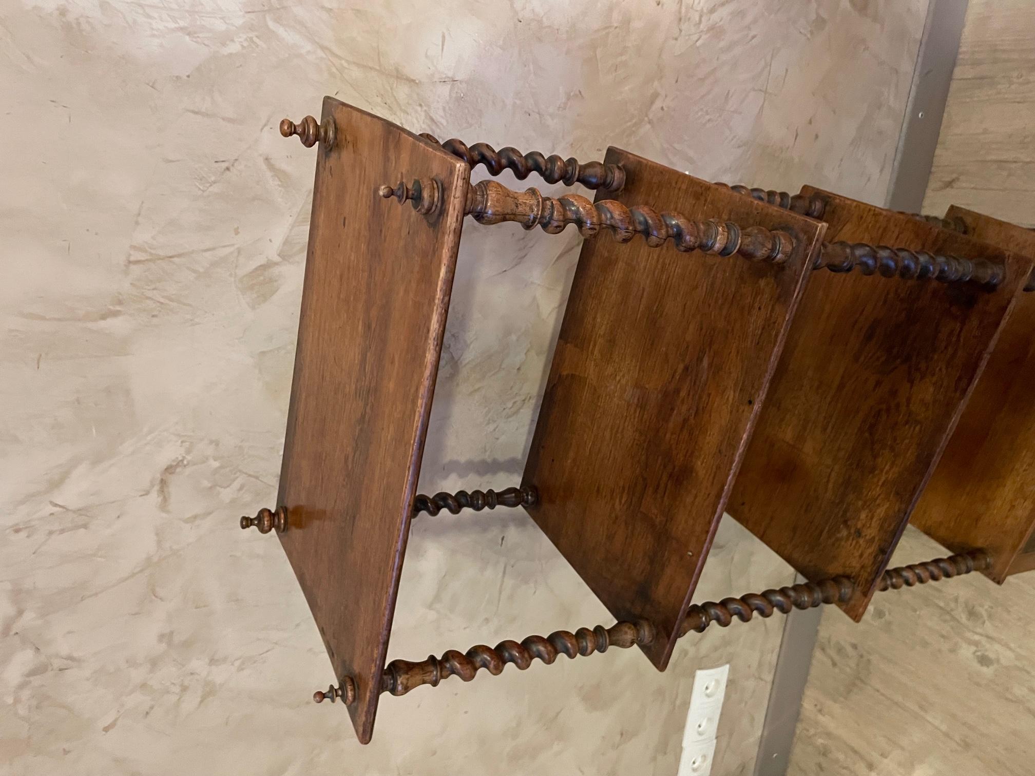 20th Century French Walnut Shelve on a Base, 1900s For Sale 2