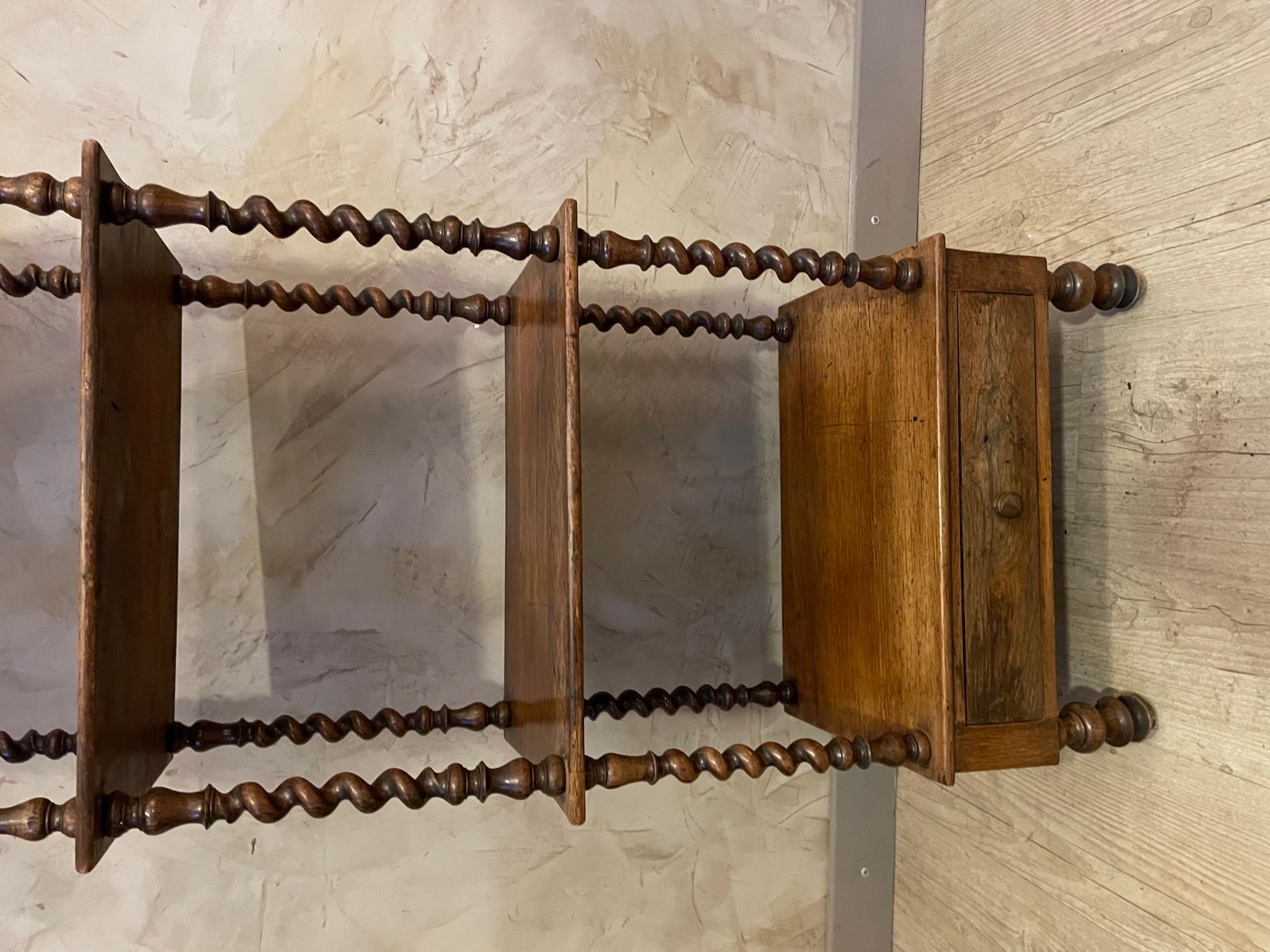20th Century French Walnut Shelve on a Base, 1900s For Sale 4