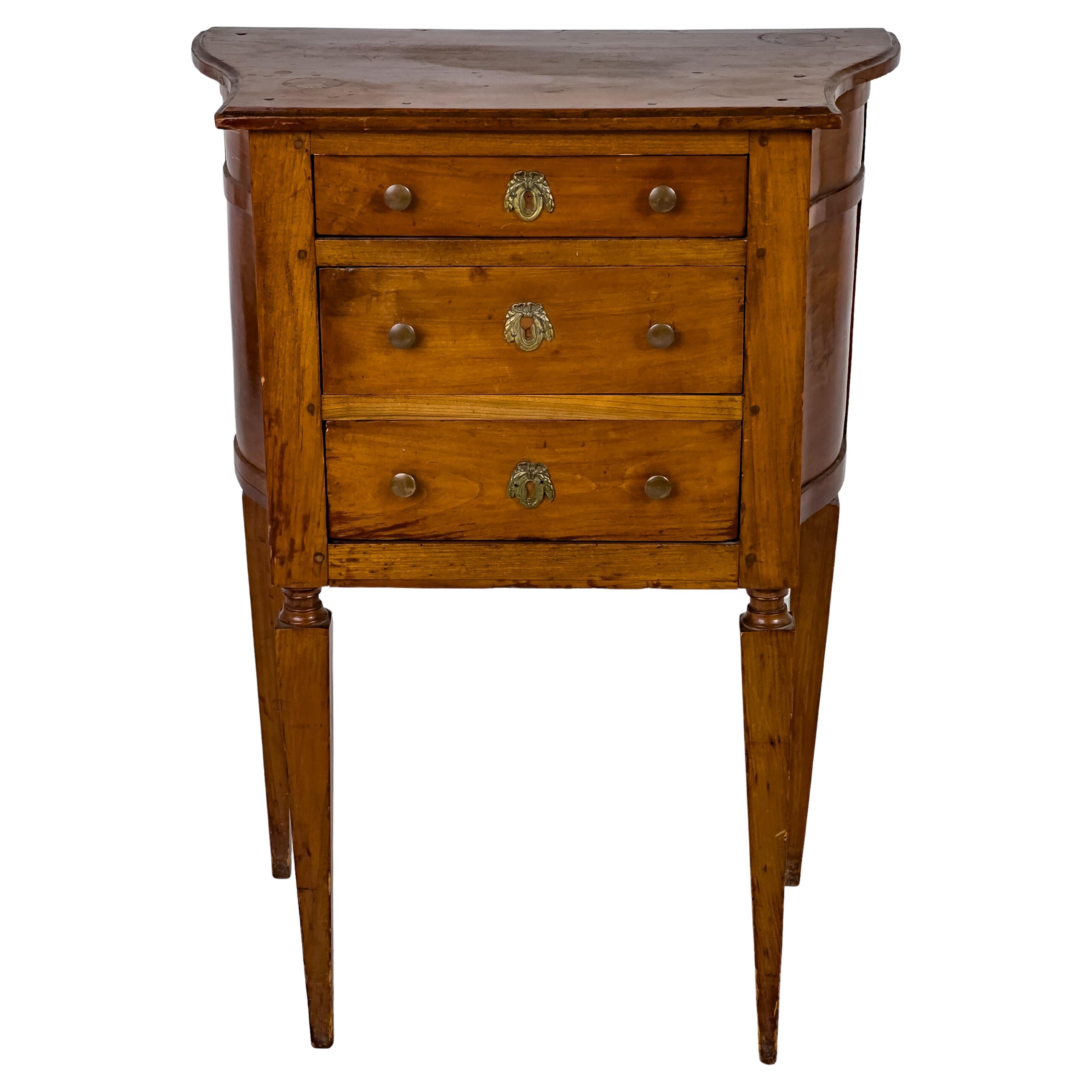 20th Century French Walnut Side Table For Sale