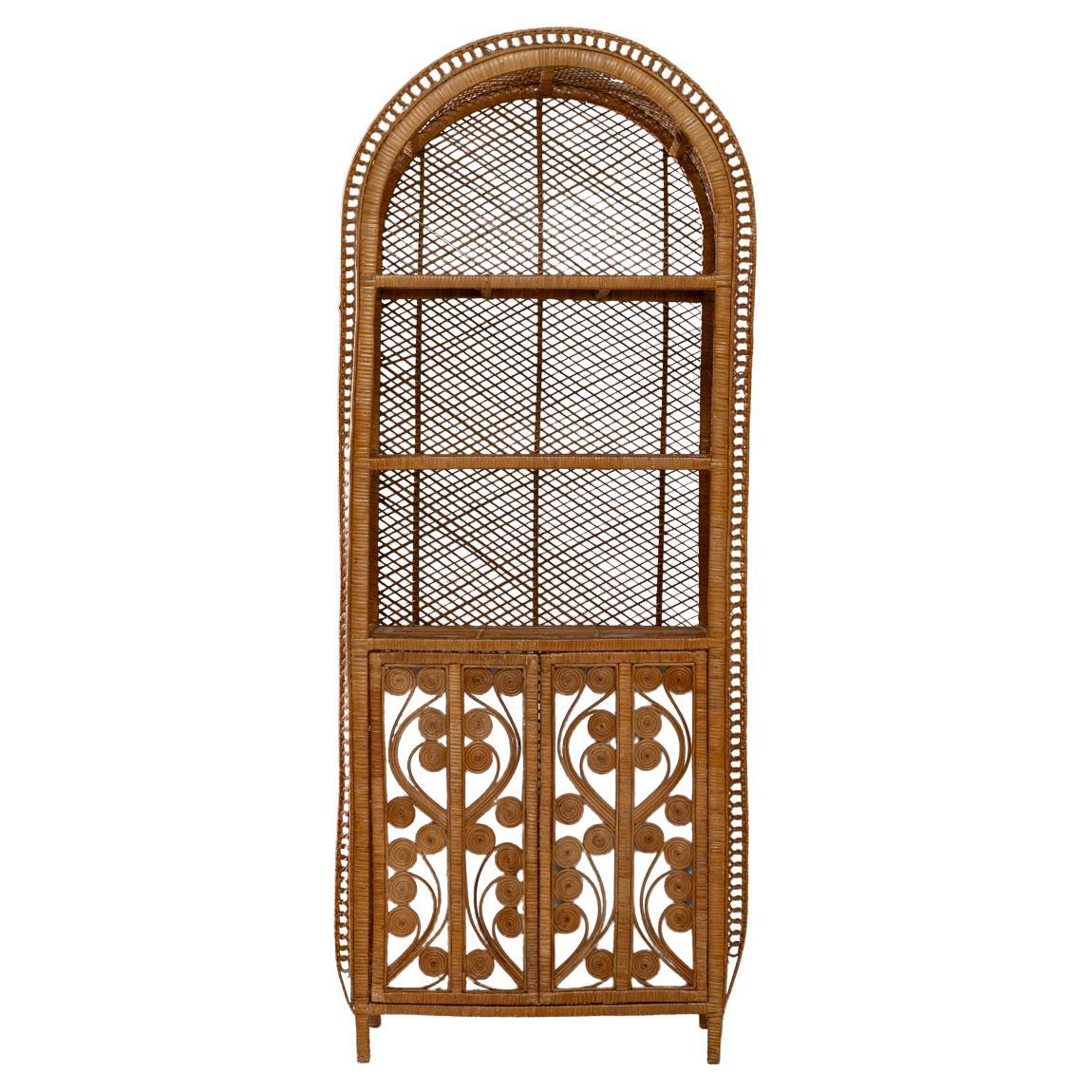 20th Century French Wicker Cabinet