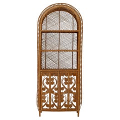 20th Century French Wicker Cabinet