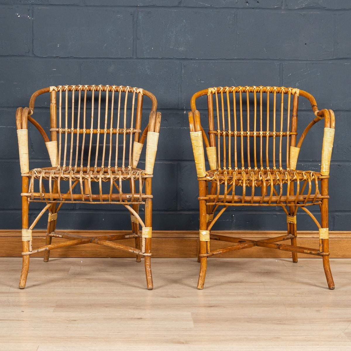 20th Century French Wicker Chairs By Drucker In Good Condition In Royal Tunbridge Wells, Kent