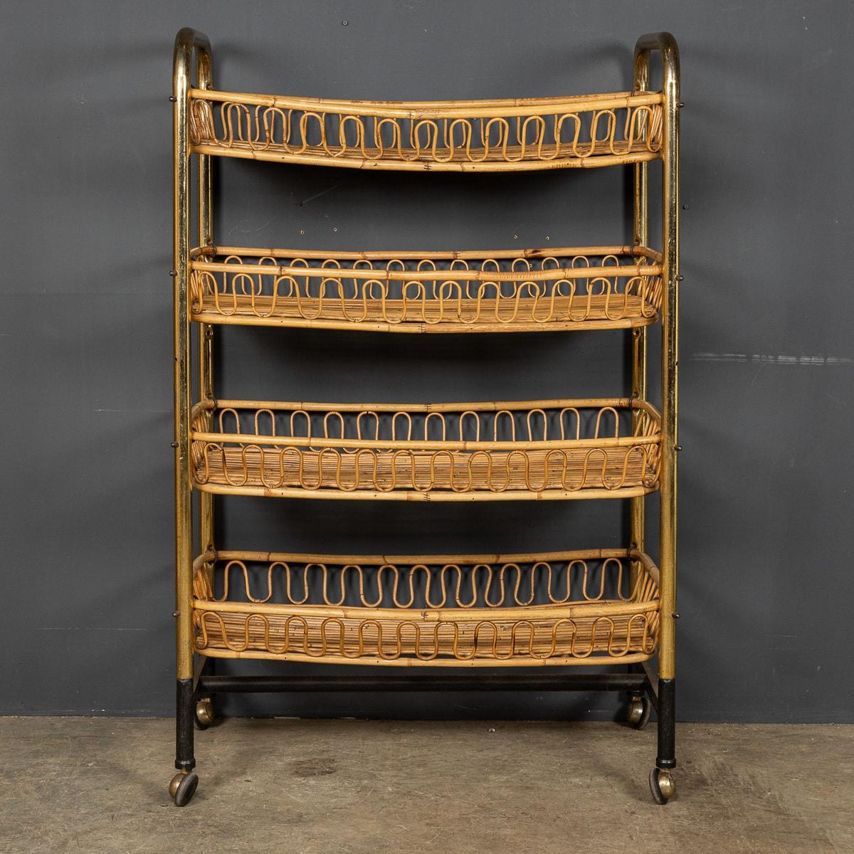 20th Century French Wicker Patisserie Trolley, circa 1930 In Good Condition In Royal Tunbridge Wells, Kent