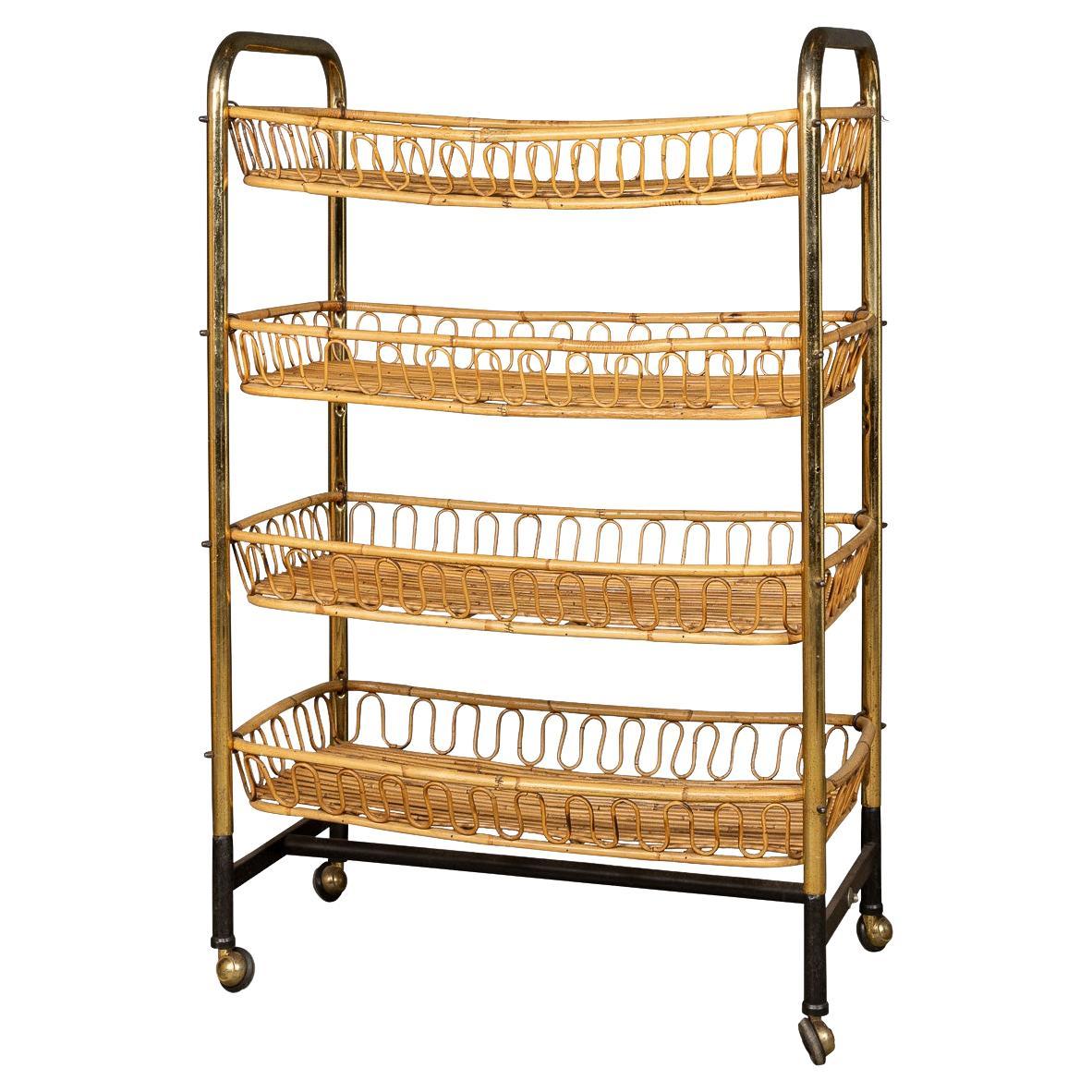 20th Century French Wicker Patisserie Trolley, circa 1930