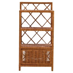 20th Century French Wicker Shelves