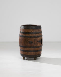 20th Century French Wine Barrel Bar Cart