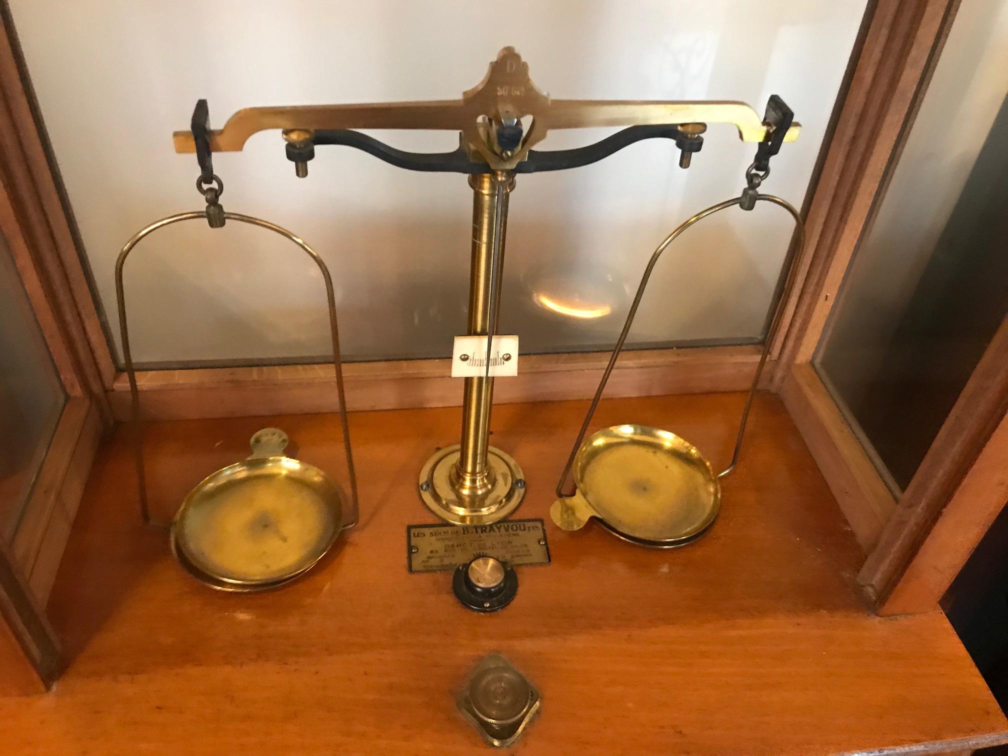20th Century French Wood and Brass Jeweler Scale 6