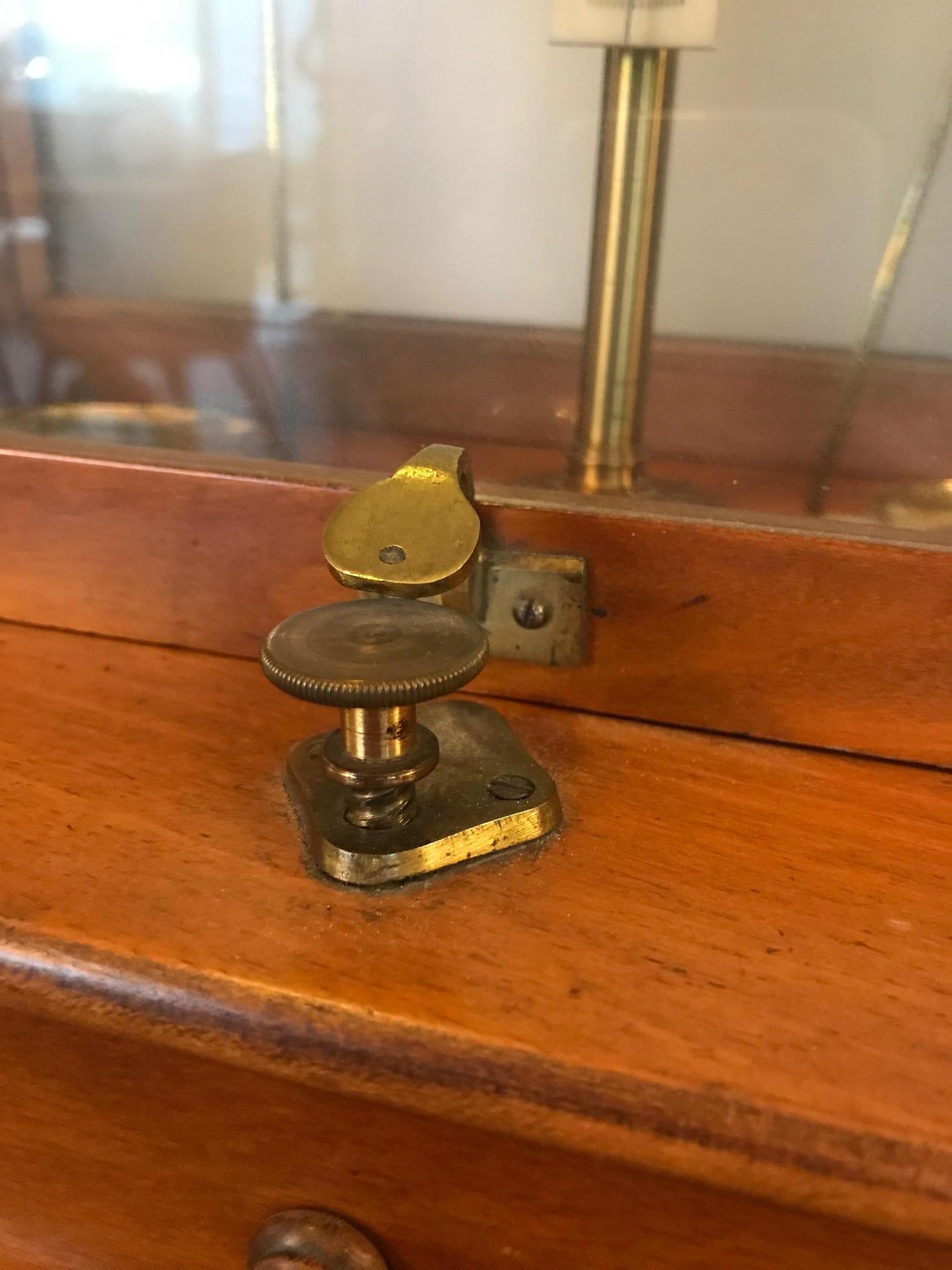 20th Century French Wood and Brass Jeweler Scale 2