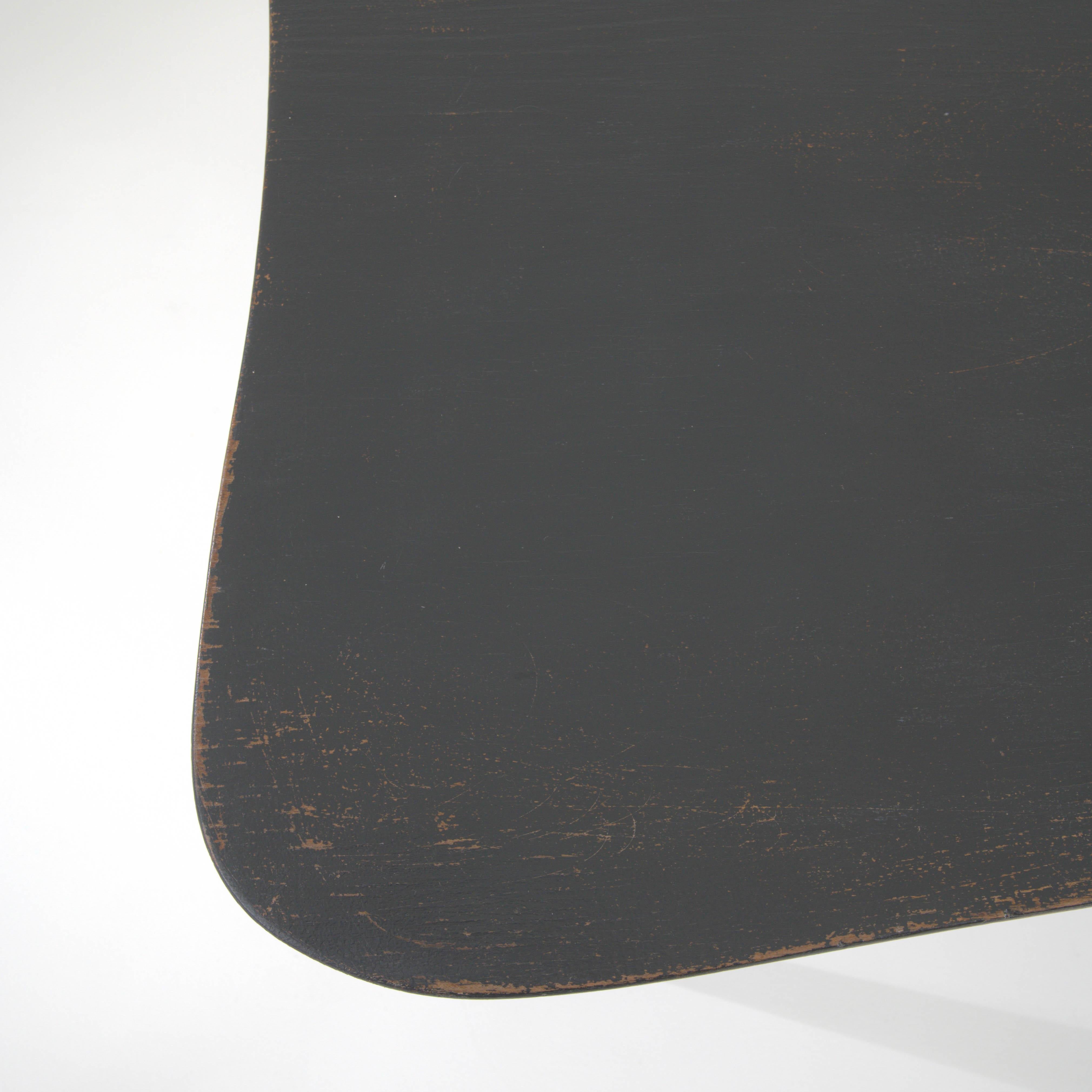 20th Century French Wood Black Patinated Side Table 8