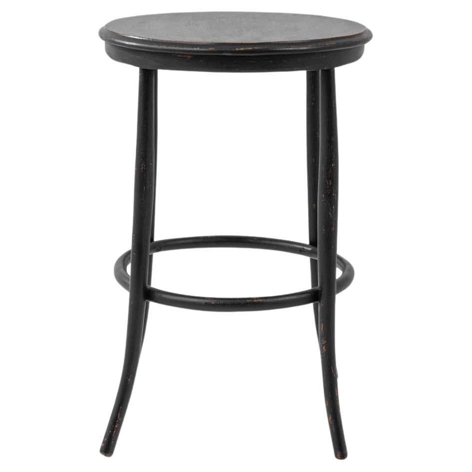 20th Century French Wood Black Patinated Side Table For Sale