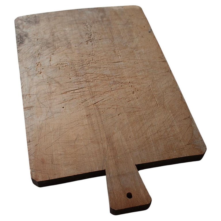 Large Vintage French Wooden Meat Cutting Board, 1980s