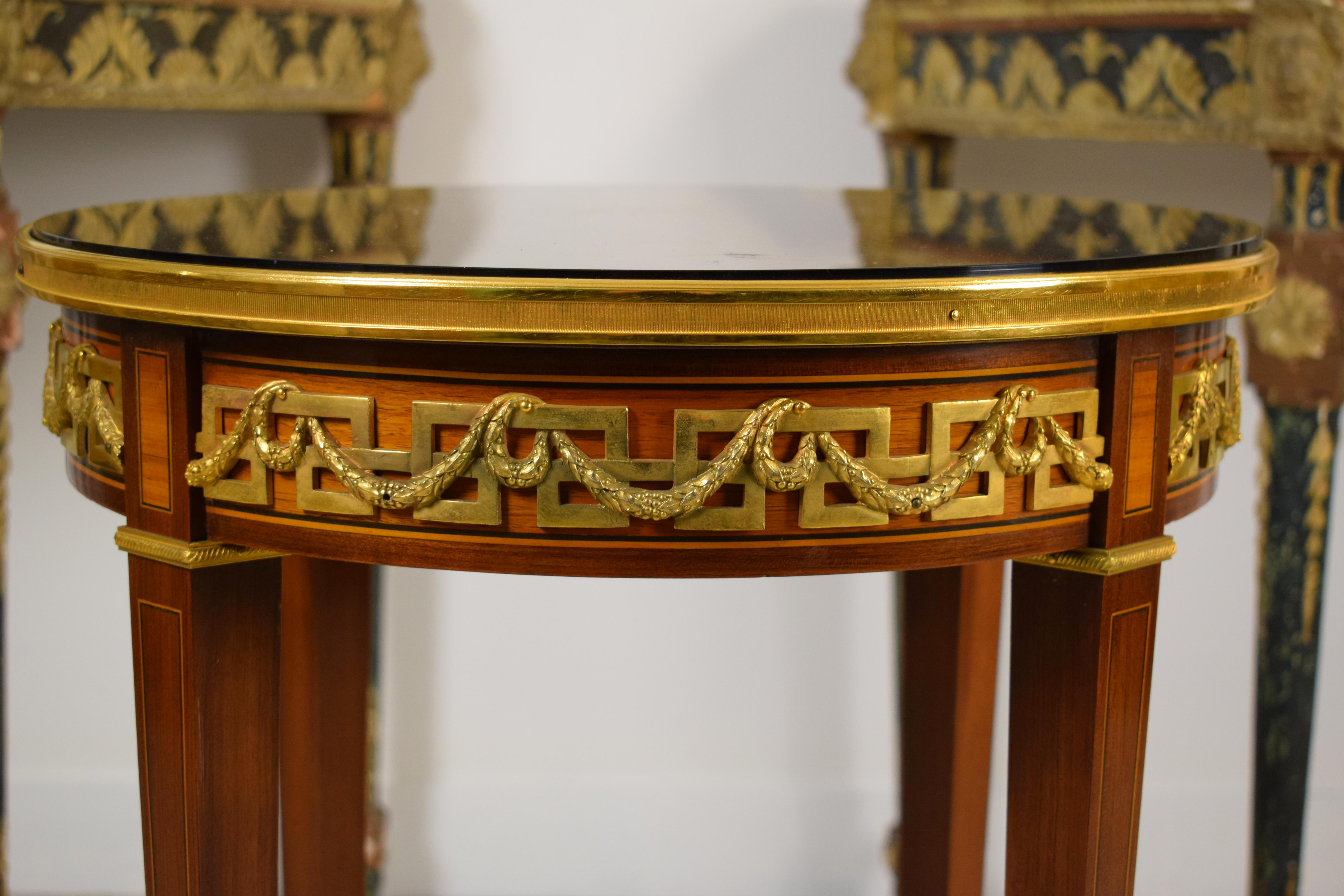 Gilt 20th Century, French Wood Louis XVI Style Coffee Table For Sale