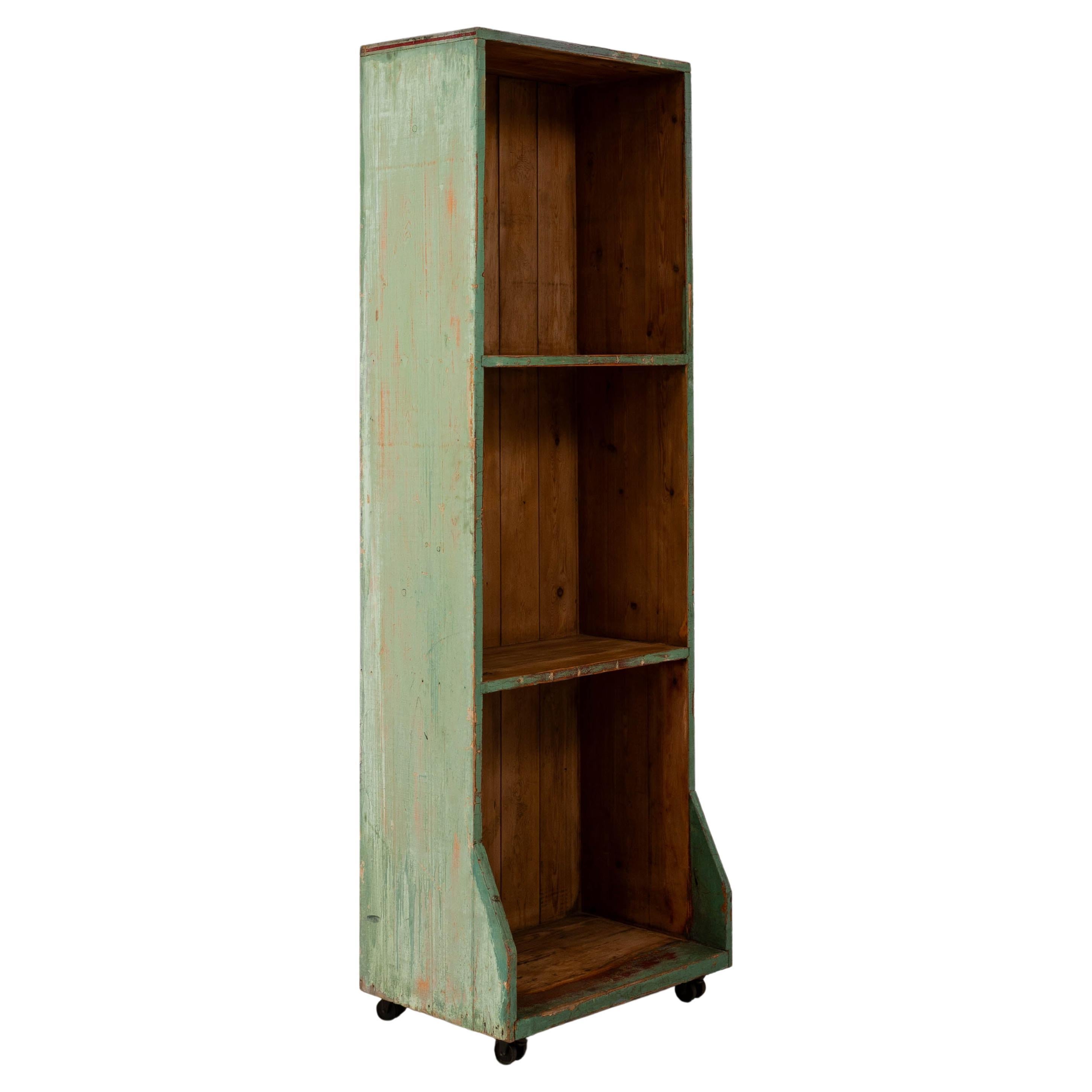 20th Century French Wood Patinated Bookshelf