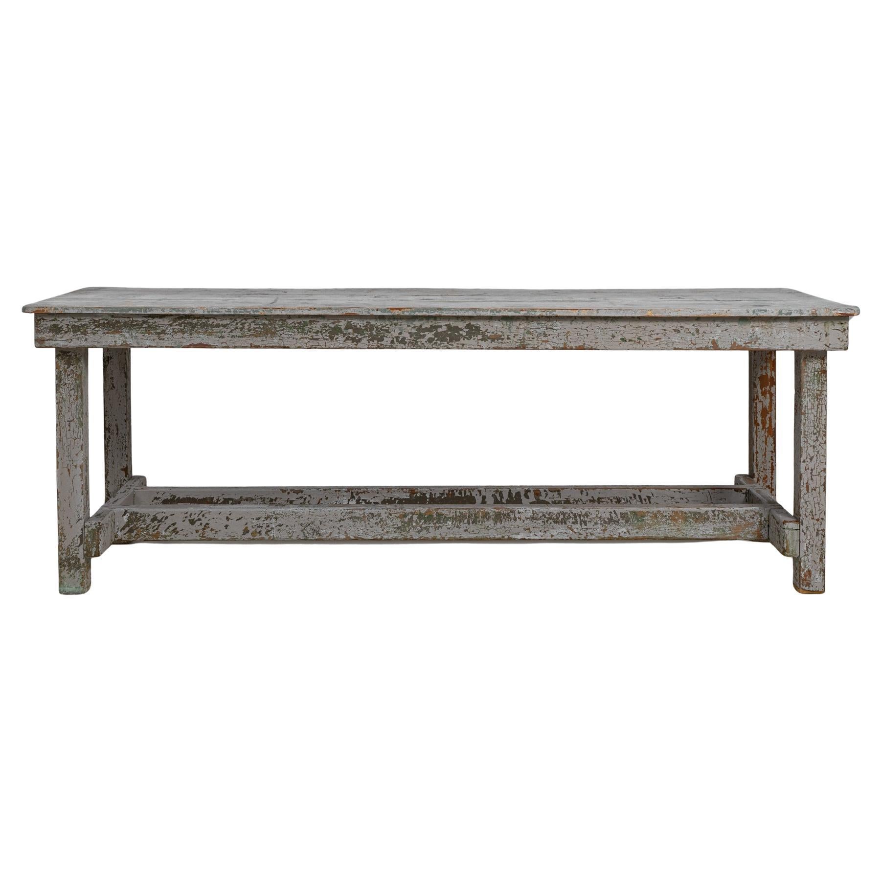 20th Century French Wood Patinated Dining Table