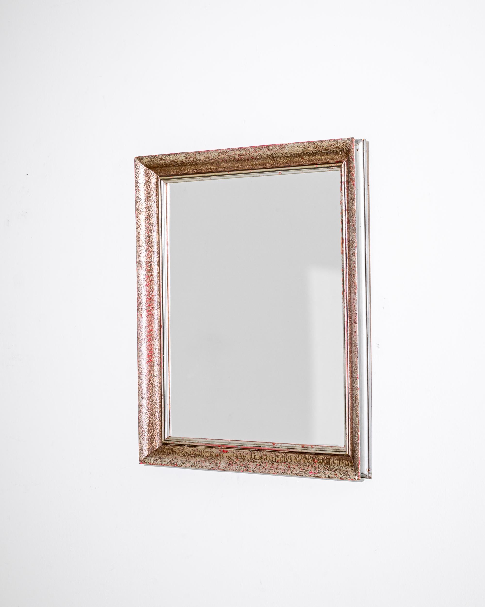 20th Century French Wood Patinated Mirror In Good Condition For Sale In High Point, NC