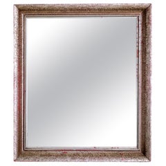 Miroir en bois patiné français du 20e siècle