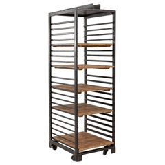 20th Century French Wooden and Metal Shelves