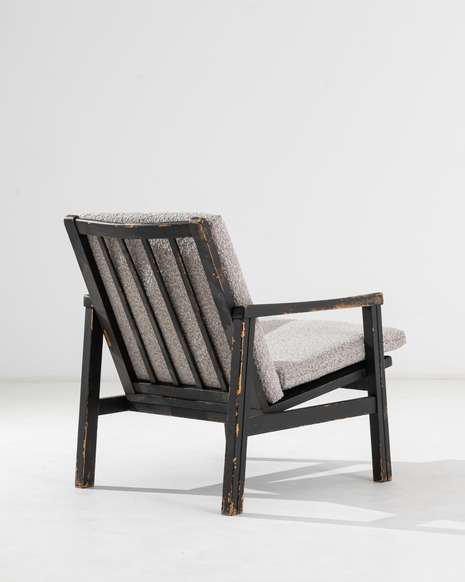 Mid-Century Modern 20th Century French Wooden Armchair For Sale