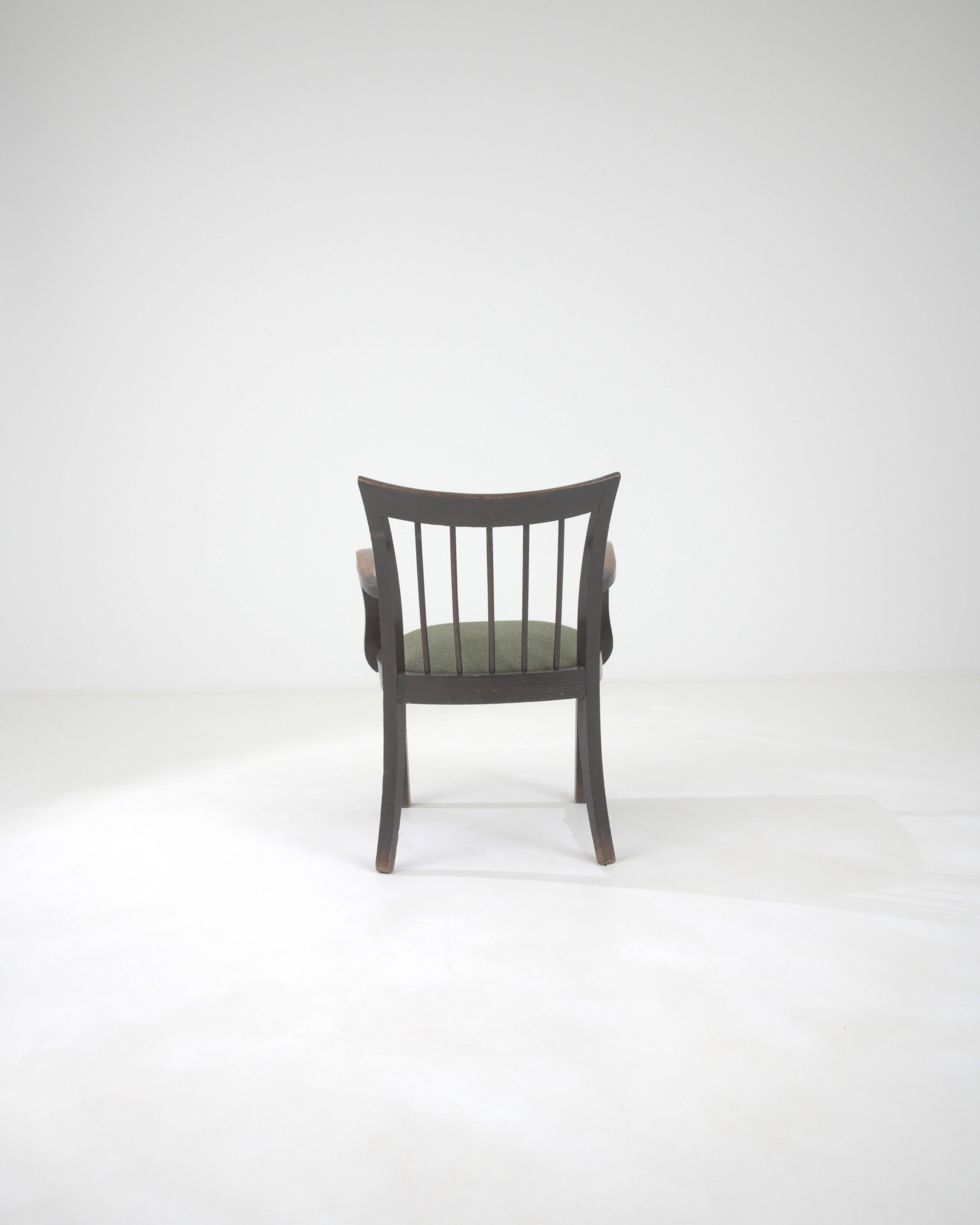 20th Century French Wooden Armchair With Upholstered Seat For Sale 1