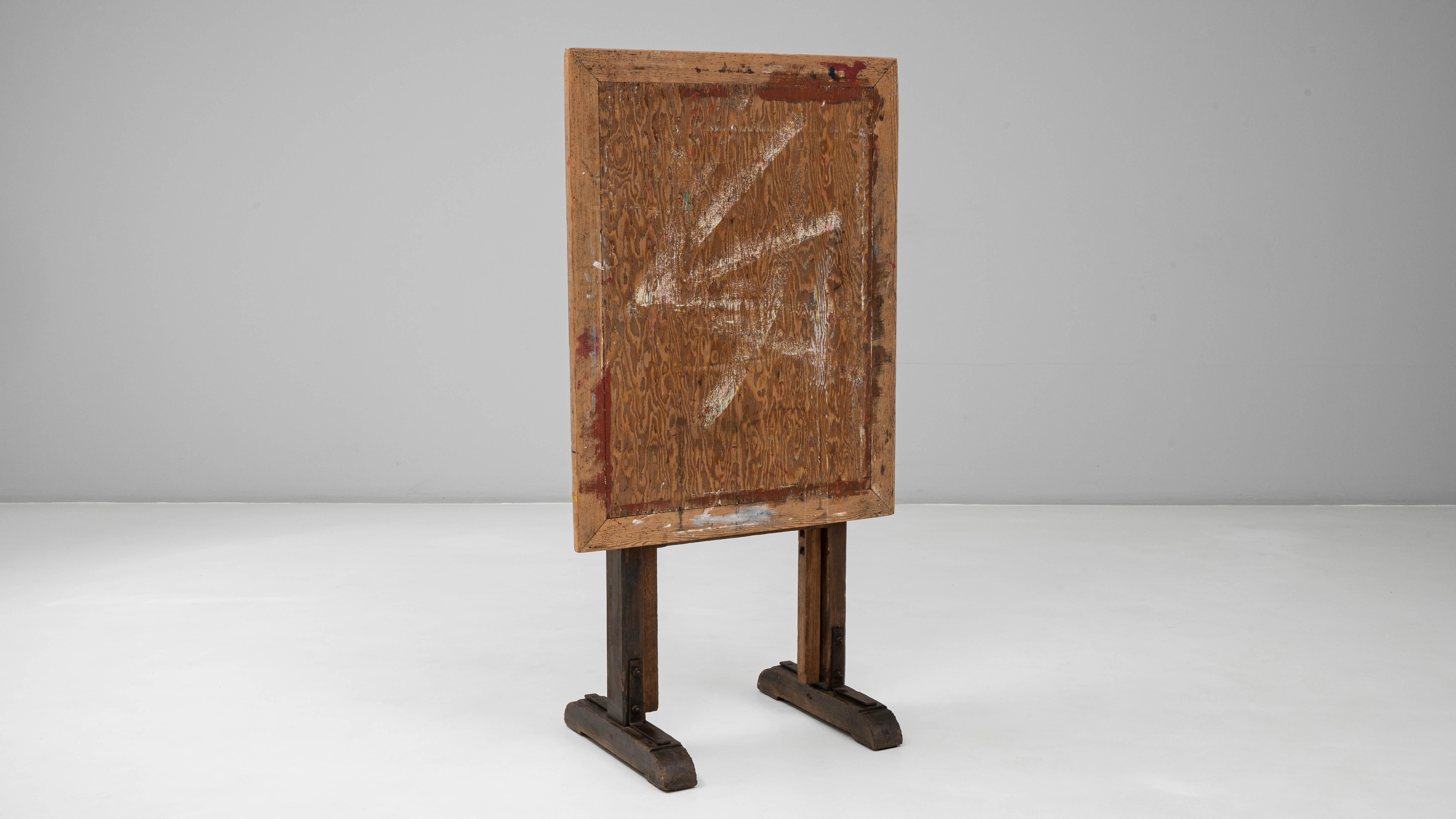 Chevalet d'artiste en bois français du 20e siècle à inclinaison réglable en vente 5