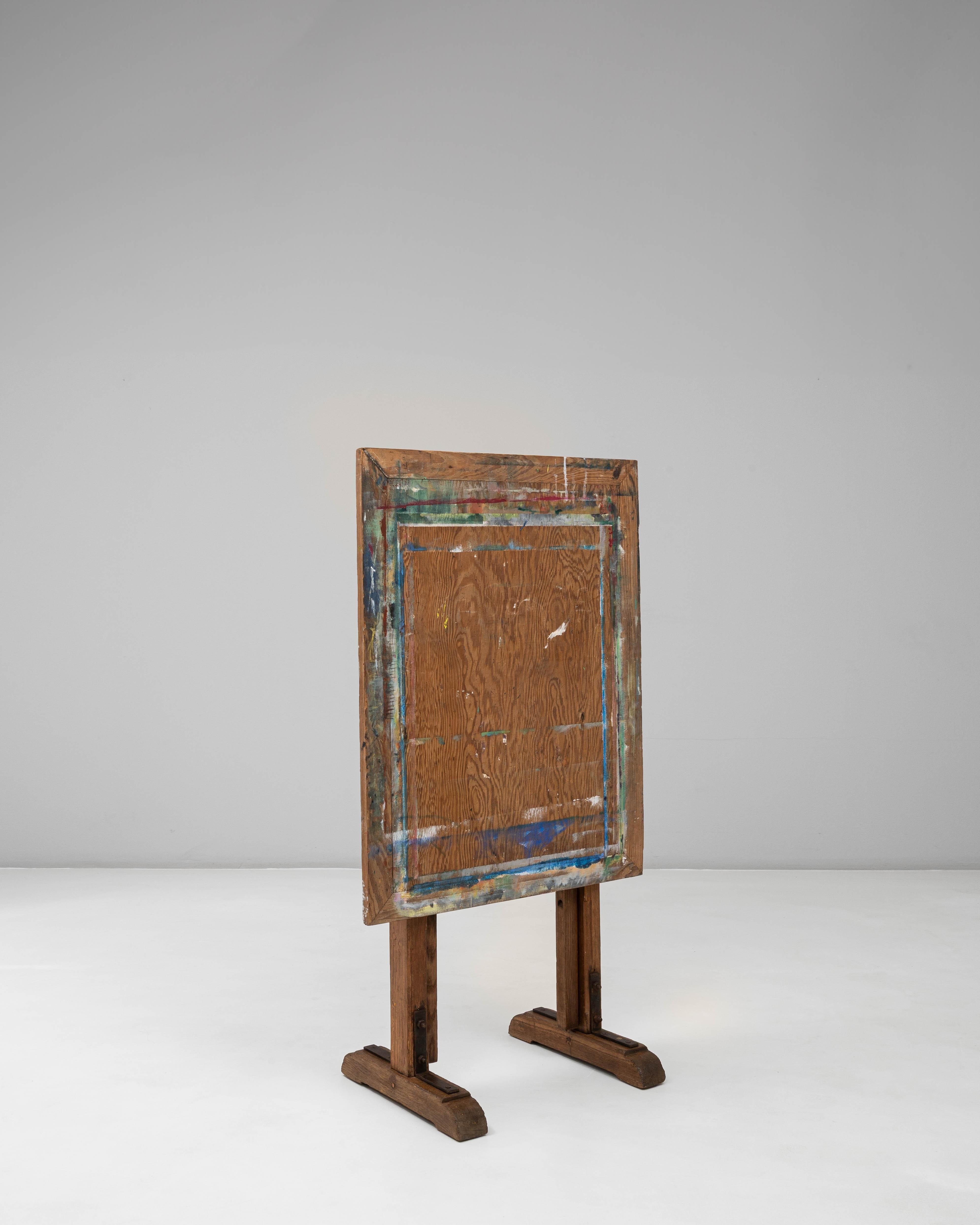 Chevalet d'artiste en bois français du 20e siècle à inclinaison réglable en vente 5