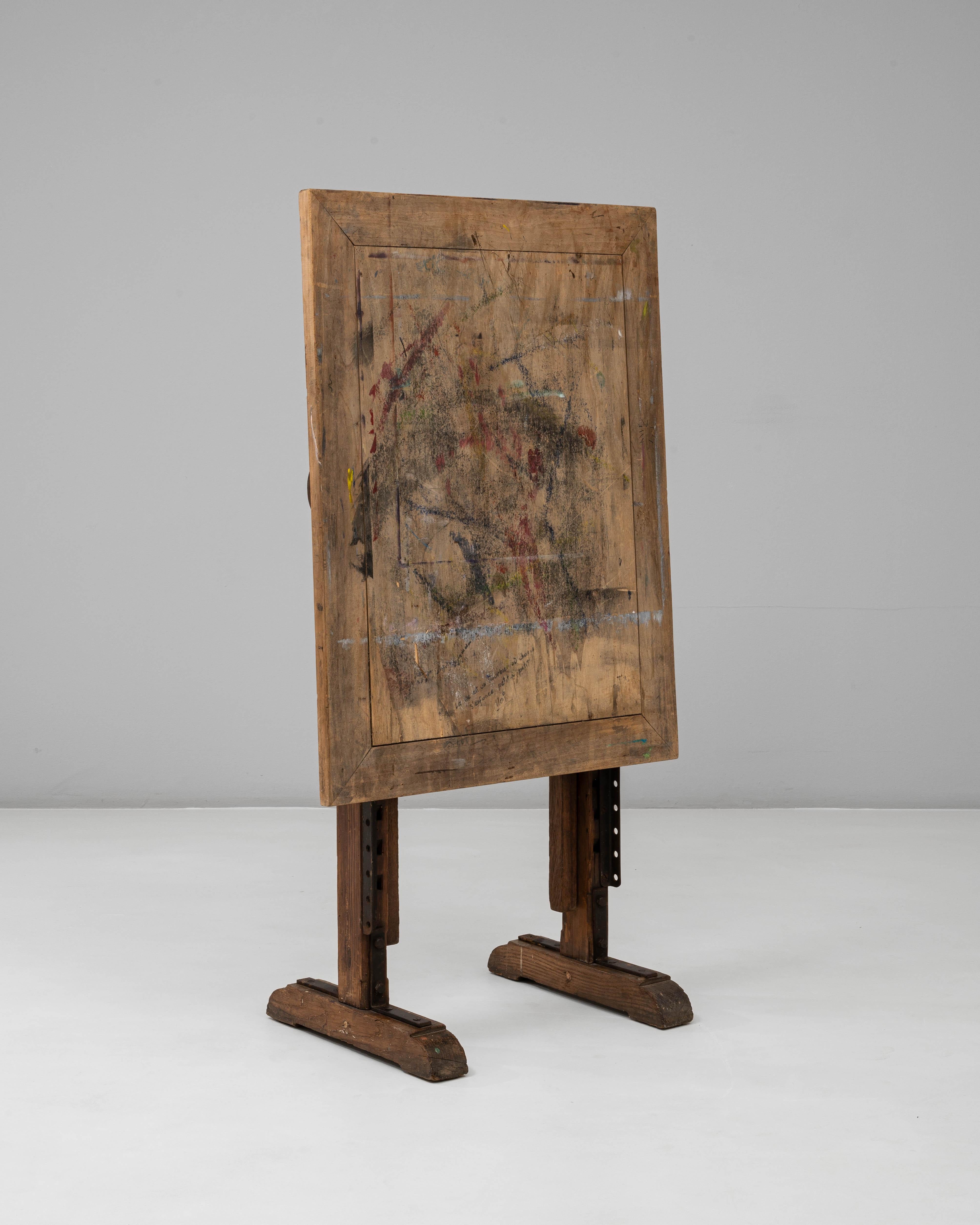 Chevalet d'artiste en bois français du 20e siècle à inclinaison réglable en vente 7