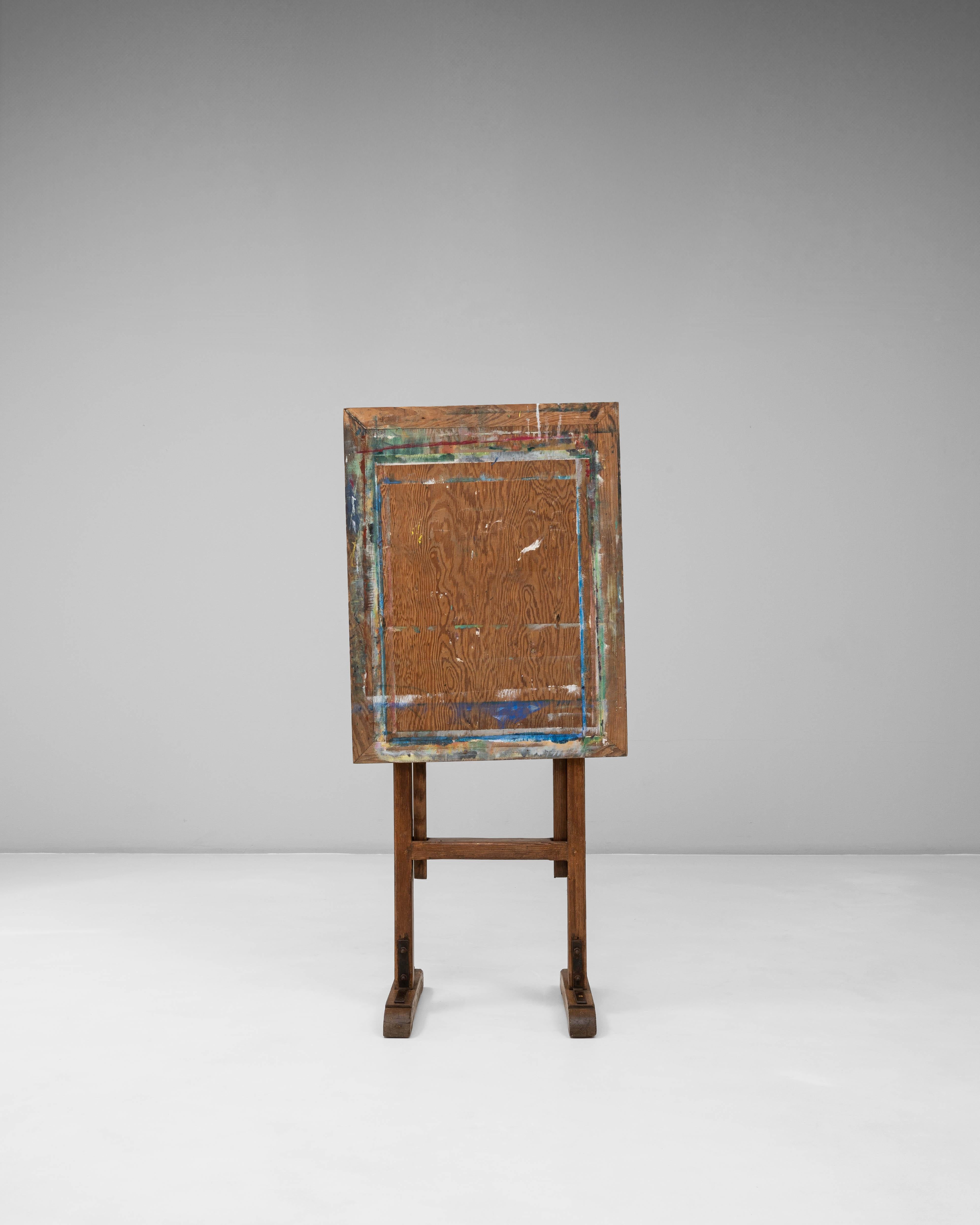 Français Chevalet d'artiste en bois français du 20e siècle à inclinaison réglable en vente