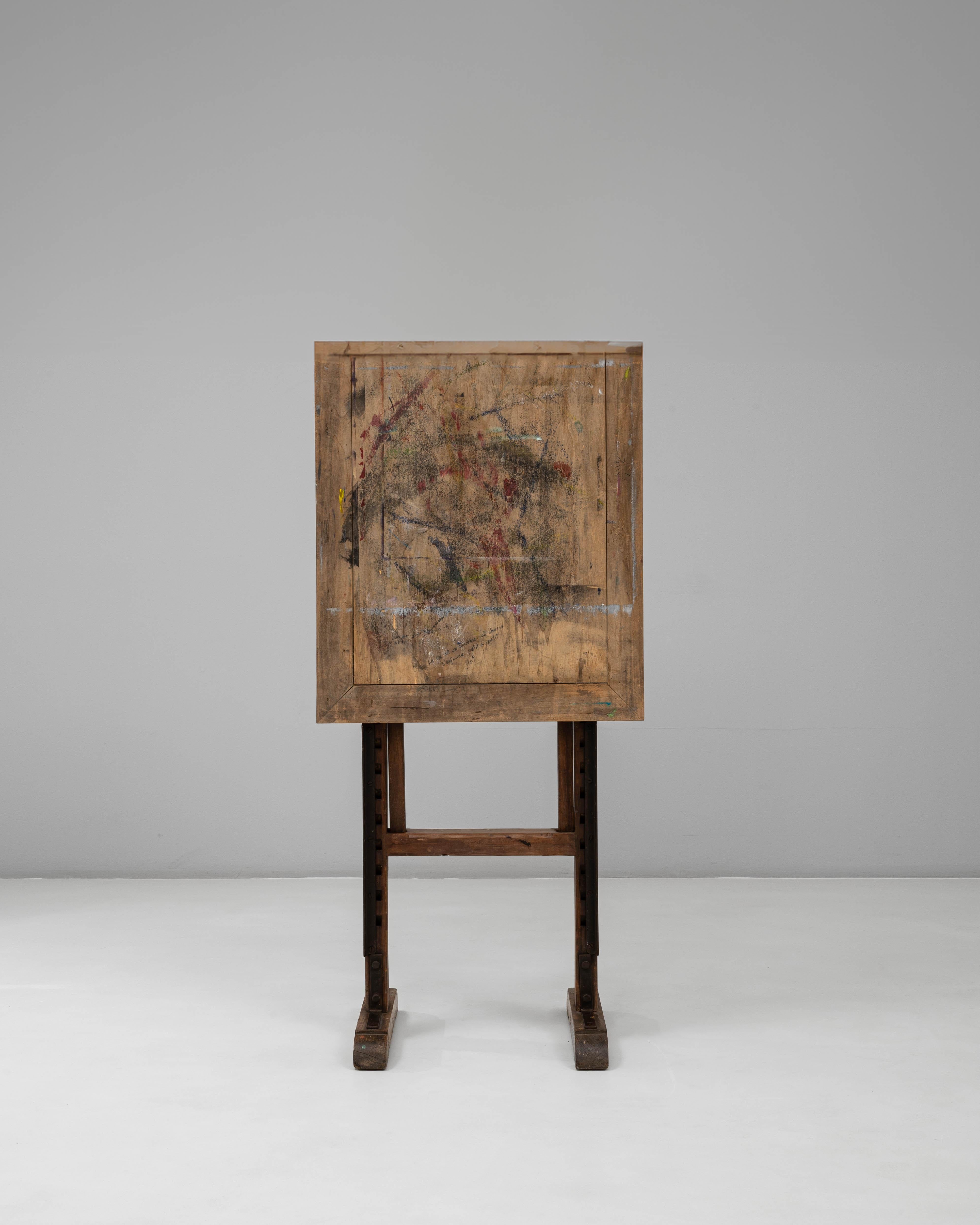 Français Chevalet d'artiste en bois français du 20e siècle à inclinaison réglable en vente