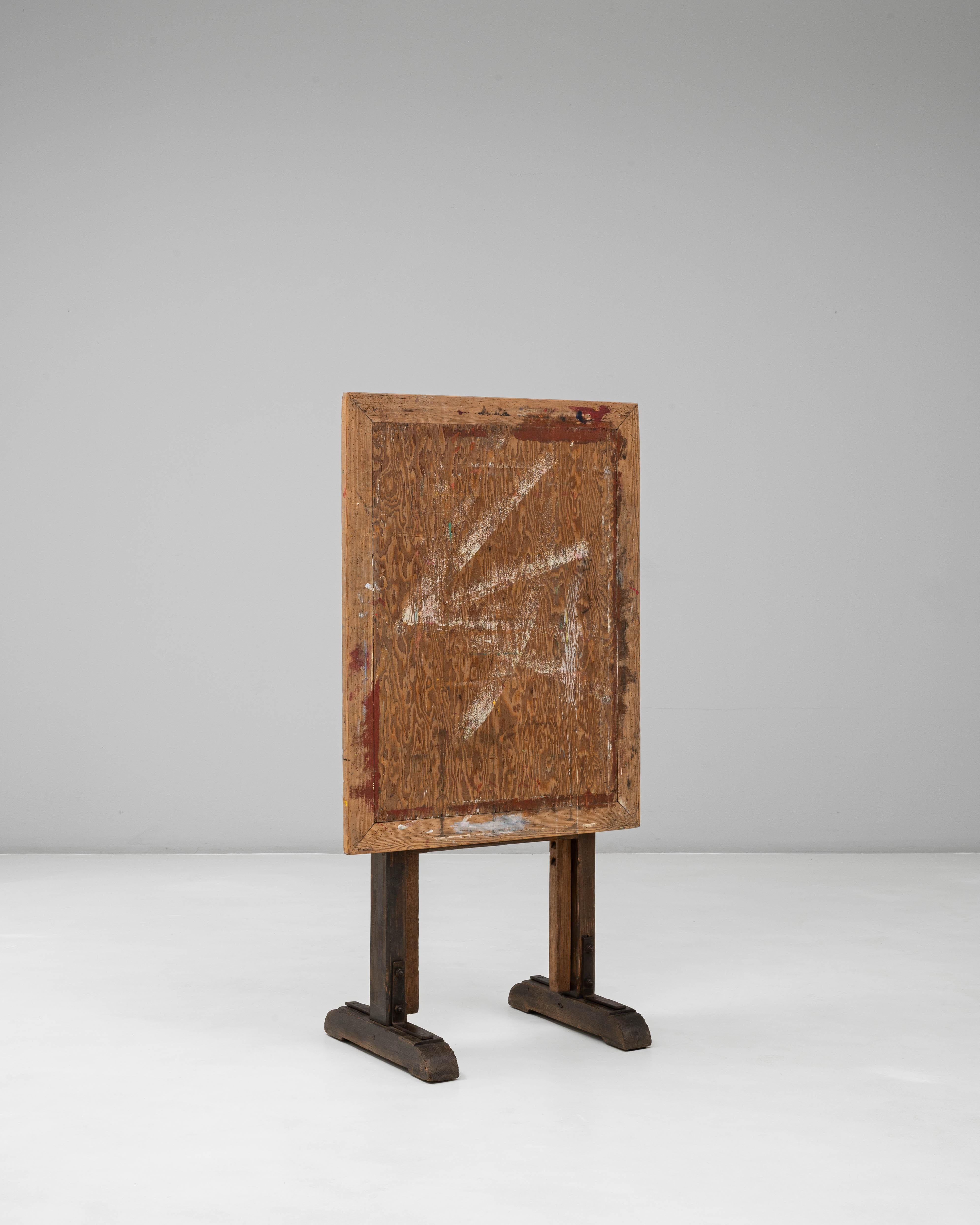 Chevalet d'artiste en bois français du 20e siècle à inclinaison réglable en vente 3