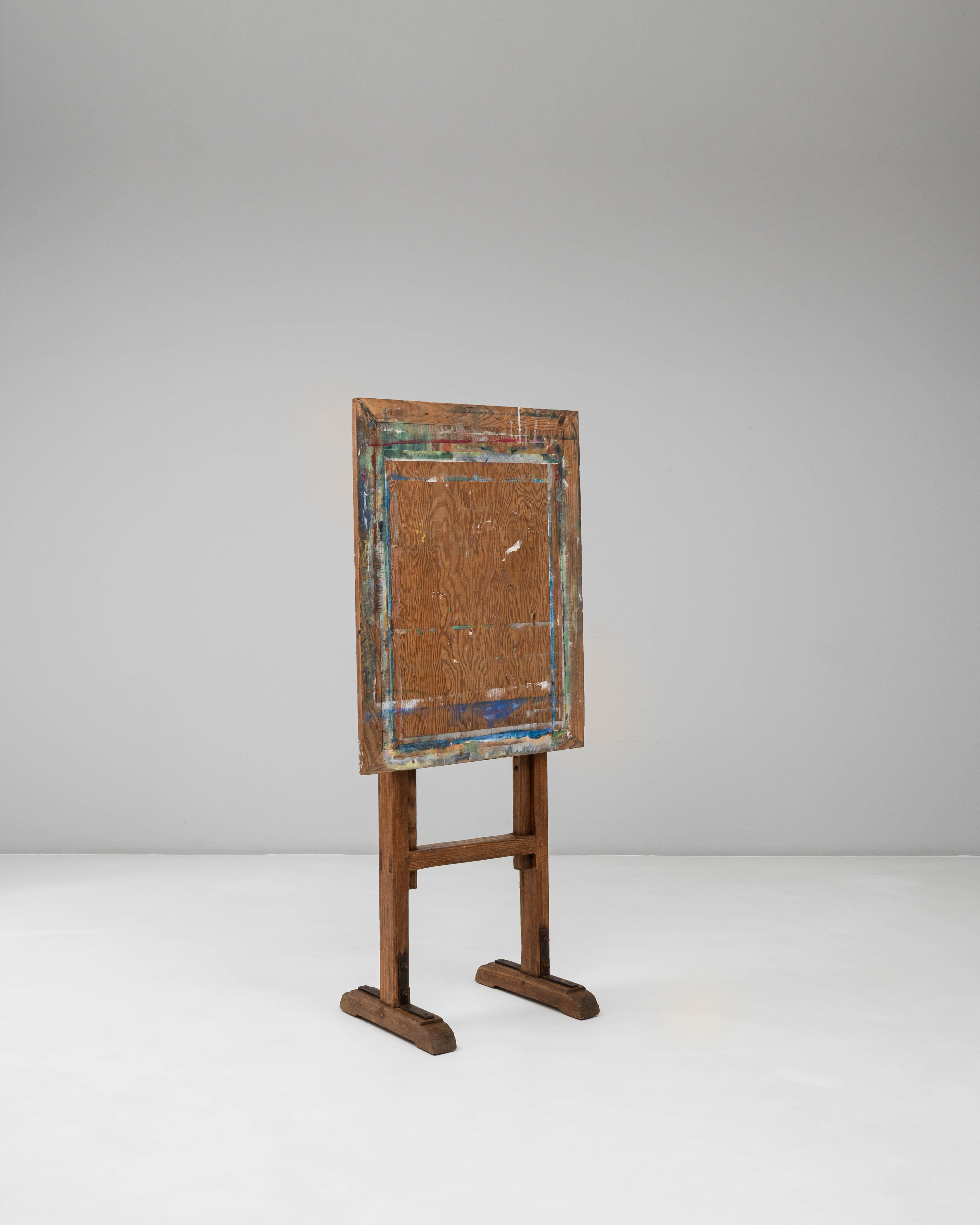 Chevalet d'artiste en bois français du 20e siècle à inclinaison réglable en vente 3