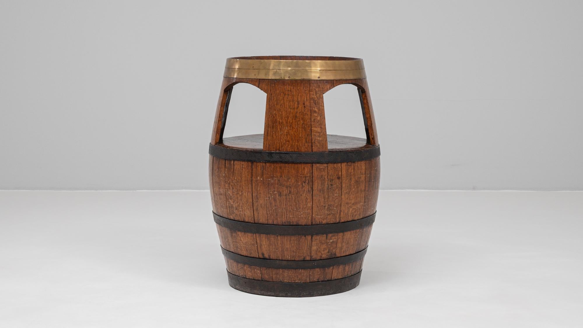 20th Century French Wooden Barrel Table in vendita 1