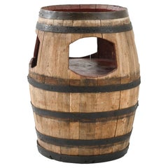 20th Century French Wooden Barrel Table
