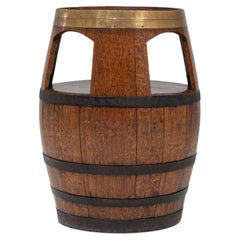 20th Century French Wooden Barrel Table