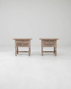 20th Century French Wooden Bedside Tables, a Pair