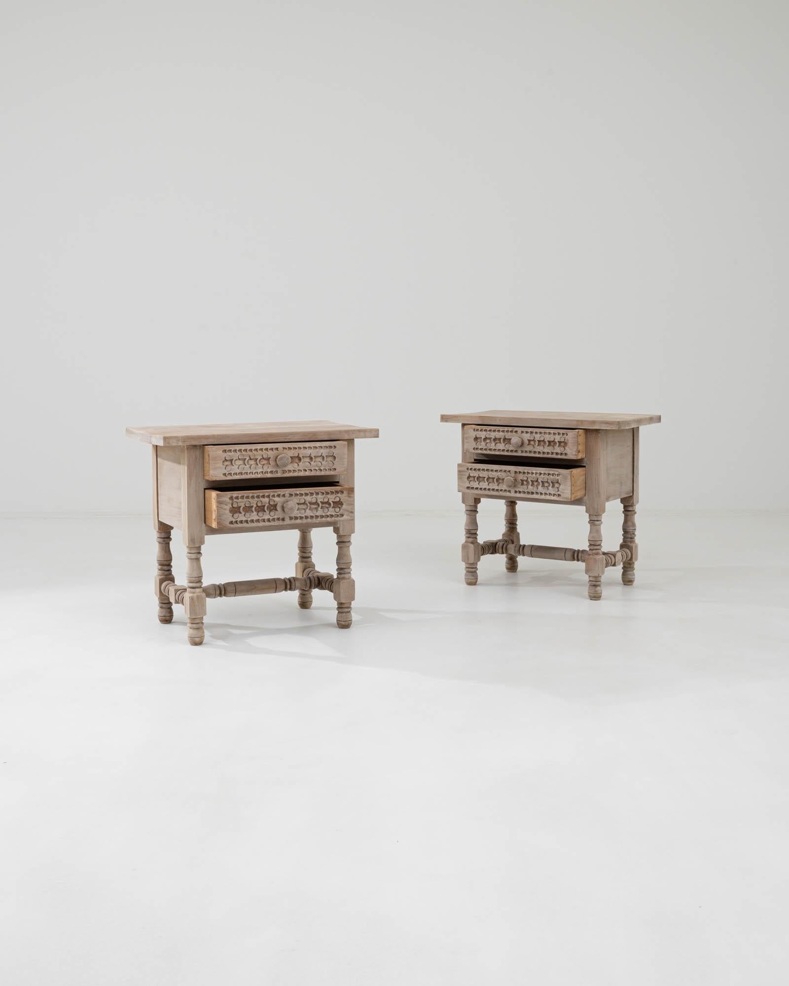 20th Century French Wooden Bedside Tables, a Pair 1