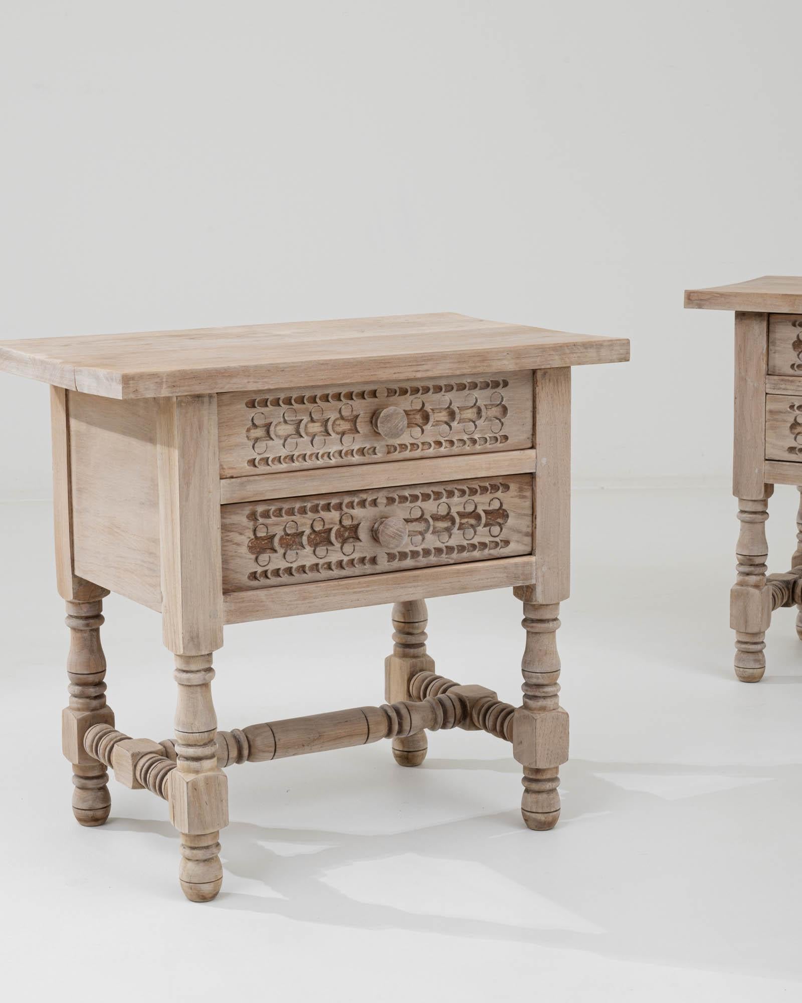 20th Century French Wooden Bedside Tables, a Pair 3